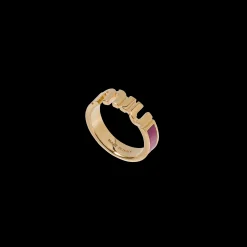 Fuchsia Enameled Metal Ring | Miu Miu