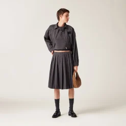Garnet Gingham Check Blouson Jacket | Miu Miu