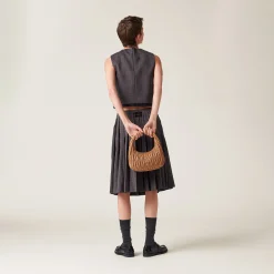 Garnet Gingham Check Skirt | Miu Miu