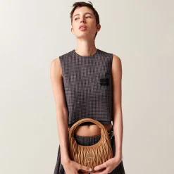 Garnet Gingham Check Top | Miu Miu