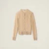 Gold Lamé Knit Cardigan | Miu Miu