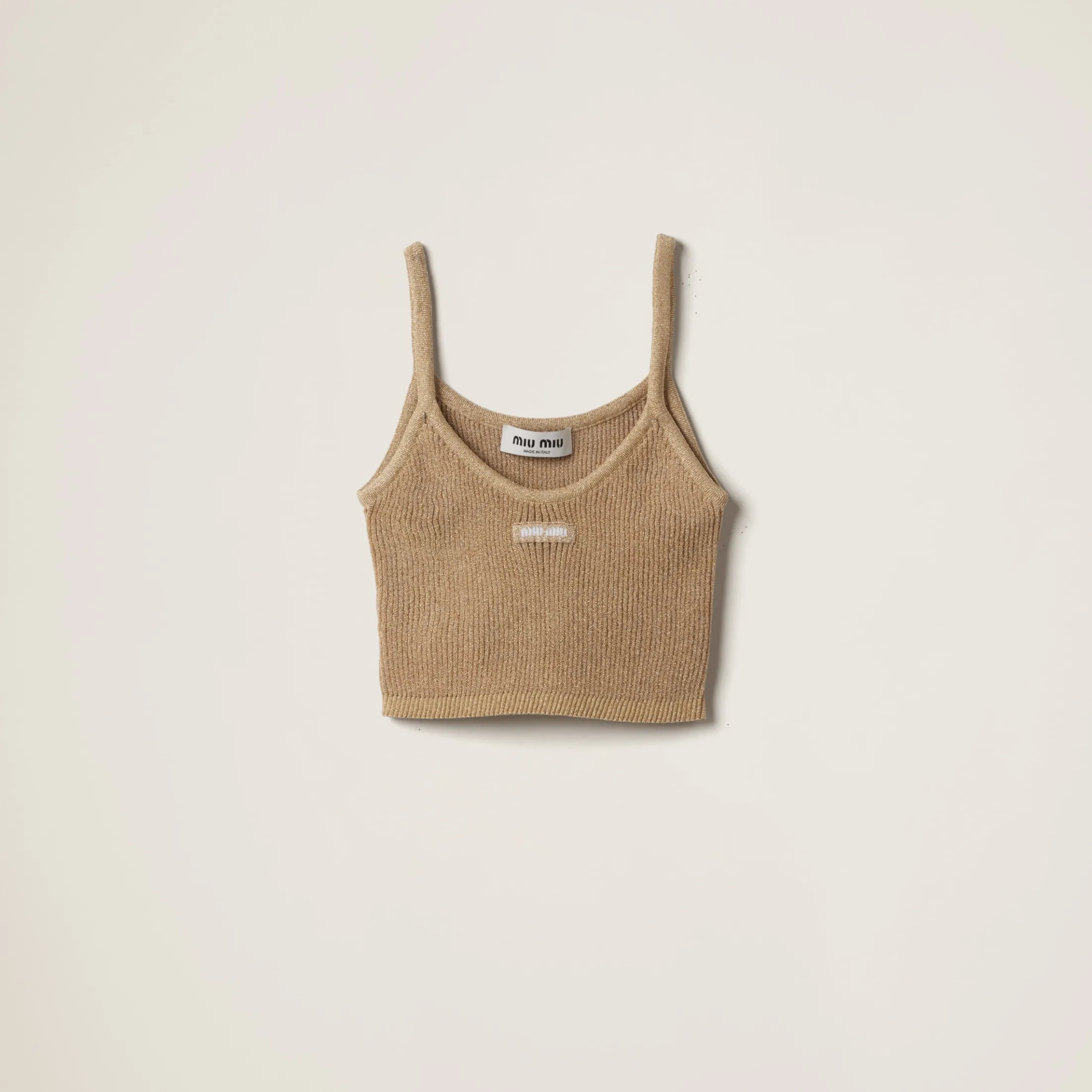 Gold Lamé Top | Miu Miu