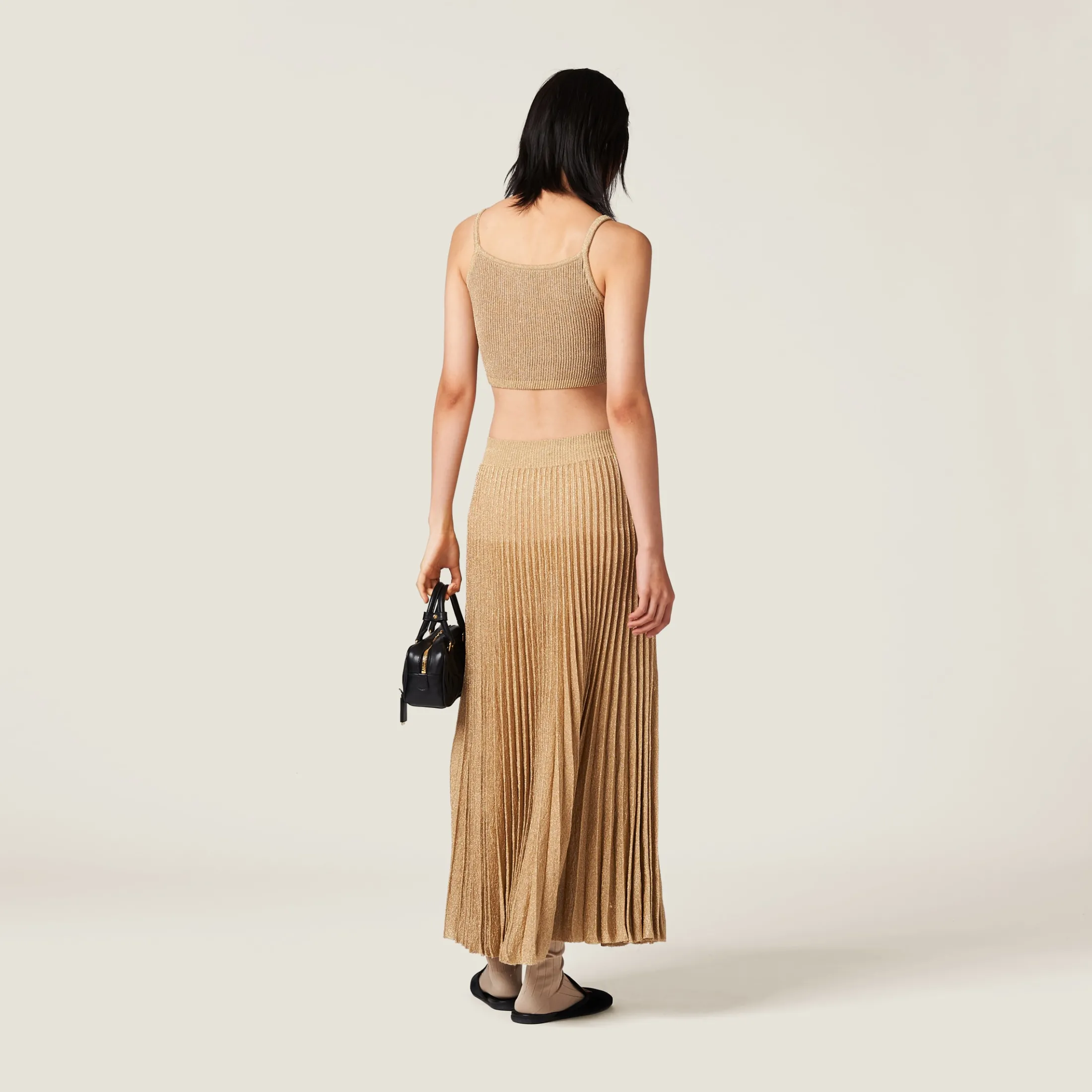 Gold Lamé Top | Miu Miu