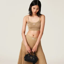 Gold Lamé Top | Miu Miu