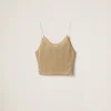 Gold Mesh Top | Miu Miu