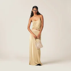 Gold Mesh Top | Miu Miu