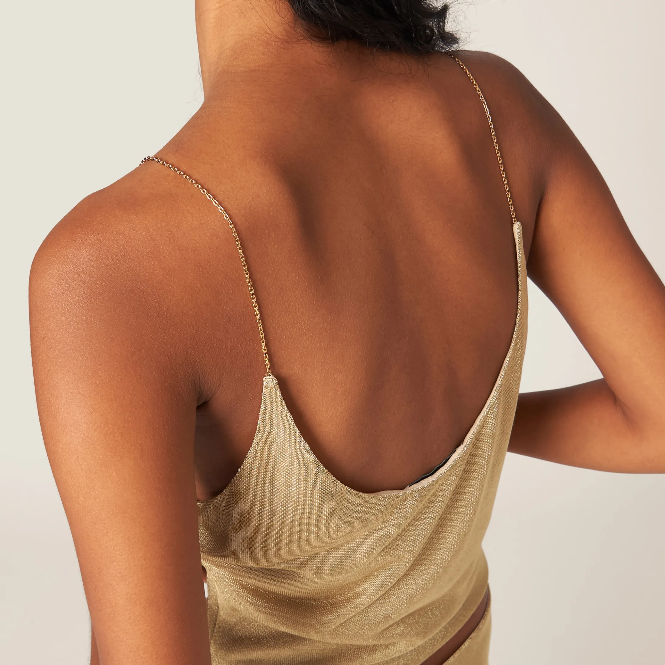 Gold Mesh Top | Miu Miu