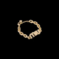 Gold Metal Bracelet | Miu Miu