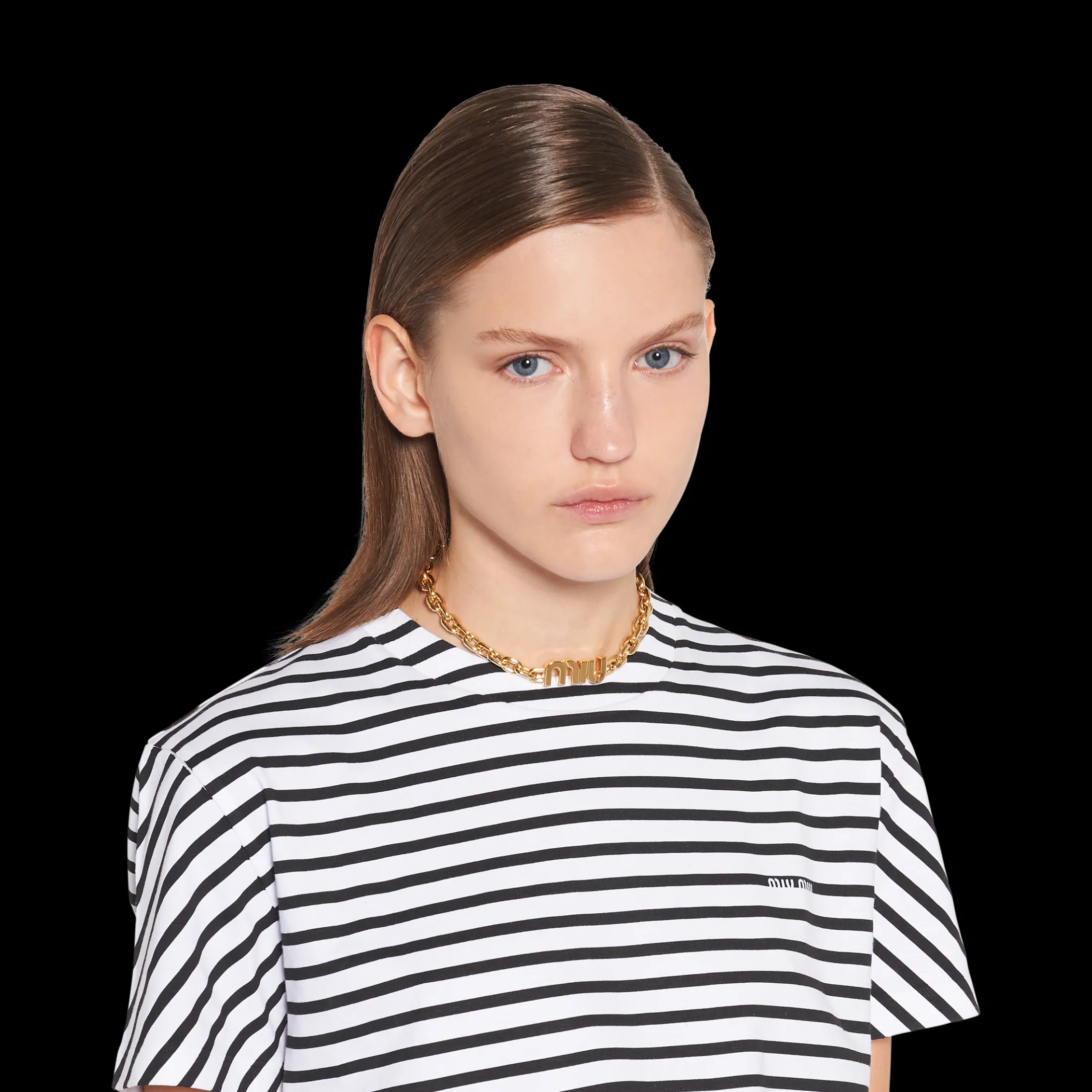 Gold Metal Choker | Miu Miu
