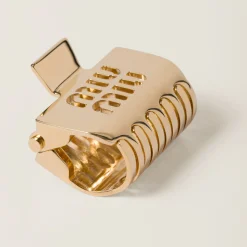 Gold Metal Claw Clip | Miu Miu