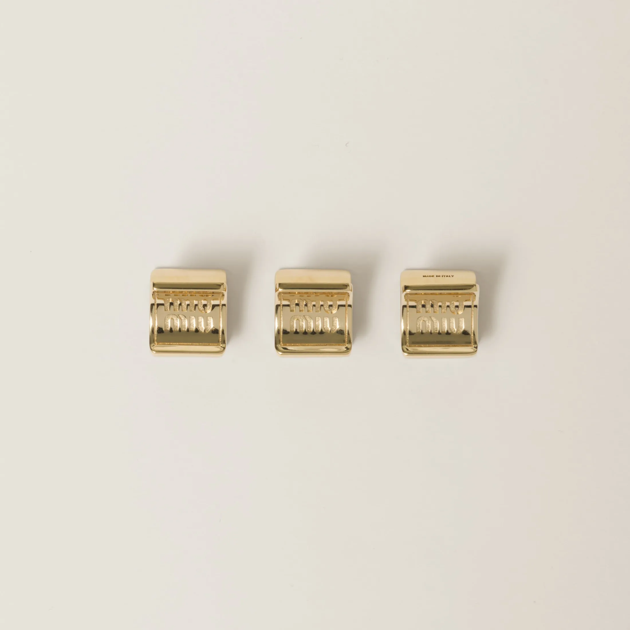 Gold Metal Claw Clips | Miu Miu