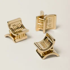 Gold Metal Claw Clips | Miu Miu