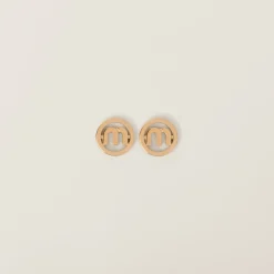 Gold Metal Earrings | Miu Miu