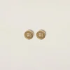 Gold Metal Earrings | Miu Miu