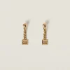 Gold Metal Earrings | Miu Miu