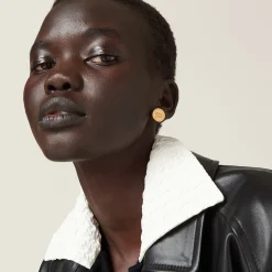 Gold Metal Earrings | Miu Miu