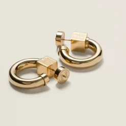 Gold Metal Earrings | Miu Miu