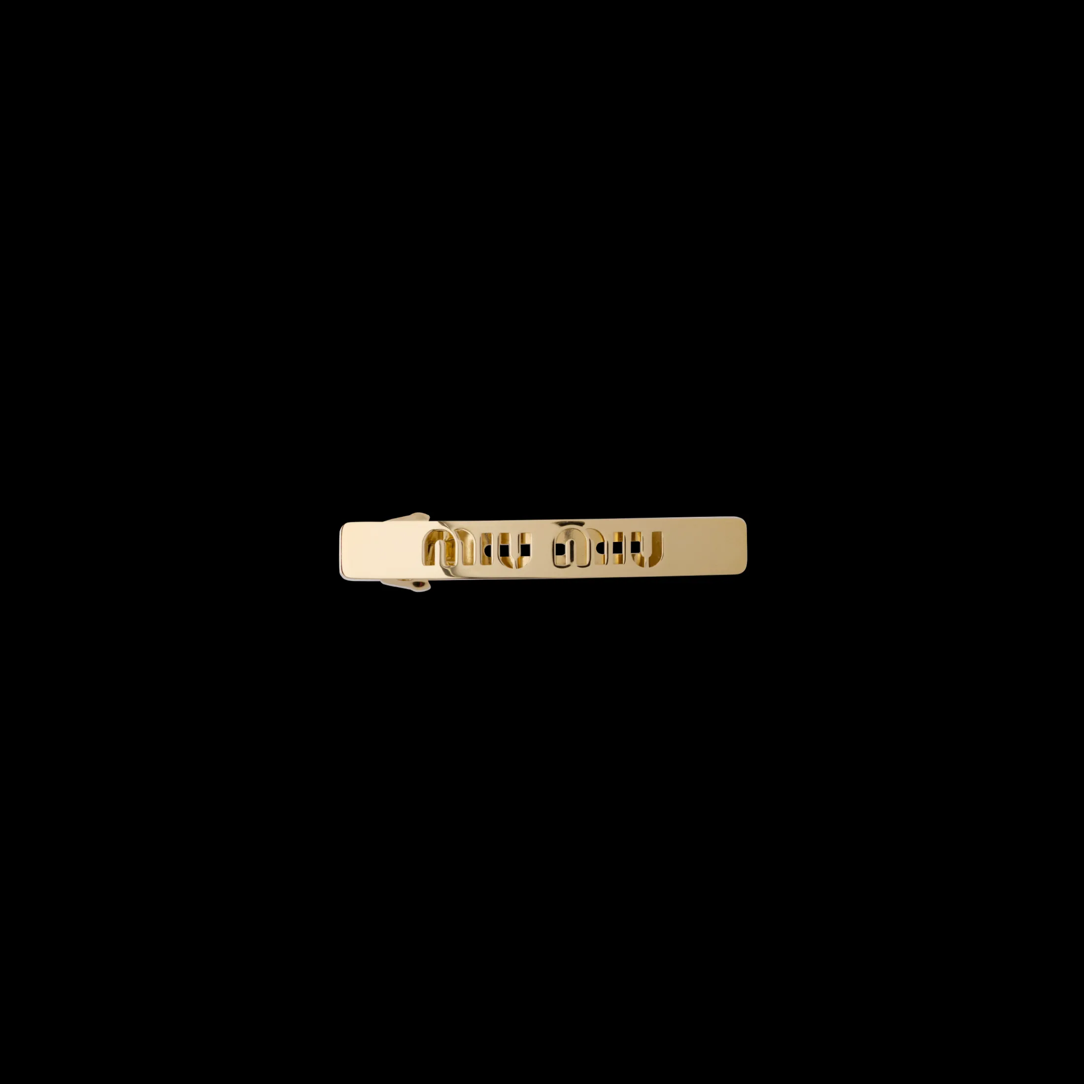 Gold Metal Hair Clip | Miu Miu