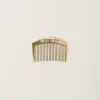 Gold Metal Hair Comb | Miu Miu