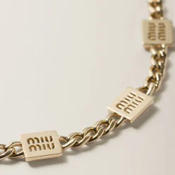 Gold Metal Necklace | Miu Miu