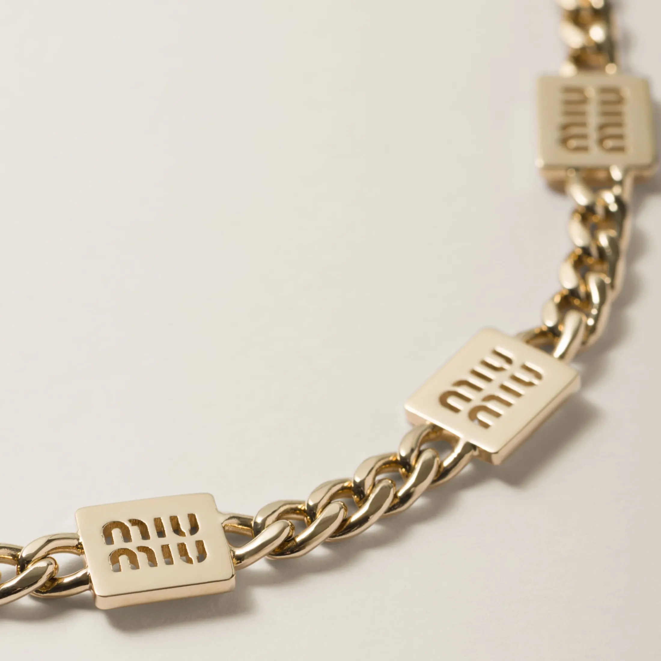 Gold Metal Necklace | Miu Miu