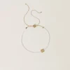 Gold/cream Metal Choker With Artificial Pearls | Miu Miu