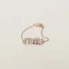 Gold/crystal Crystal Bracelet | Miu Miu