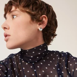Gold/crystal Crystal Earrings | Miu Miu