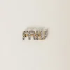 Gold/crystal Hair Clip With Crystals | Miu Miu