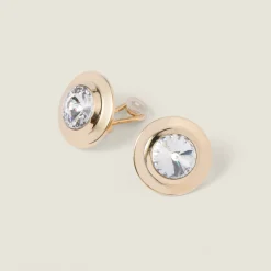 Gold/crystal Metal Earrings | Miu Miu
