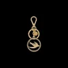 Gold/crystal Metal Keychain | Miu Miu