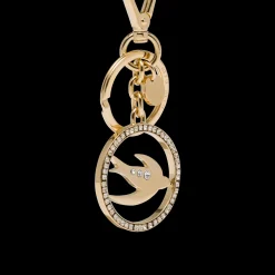 Gold/crystal Metal Keychain | Miu Miu