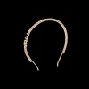 Gold/crystal Rigid Crystal Headband | Miu Miu
