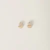 Gold/transparent Plexiglas And Metal Earrings | Miu Miu