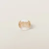 Gold/transparent Plexiglas And Metal Ring | Miu Miu