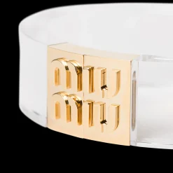 Gold/transparent Plexiglas And Metal Bracelet | Miu Miu