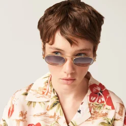 Gradient Iris Lenses Miu Miu Logo Sunglasses | Miu Miu