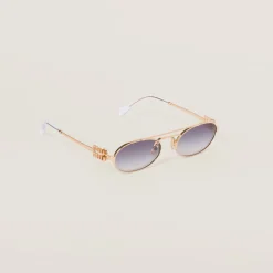 Gradient Iris Lenses Miu Miu Logo Sunglasses | Miu Miu