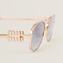 Gradient Iris Lenses Miu Miu Logo Sunglasses | Miu Miu