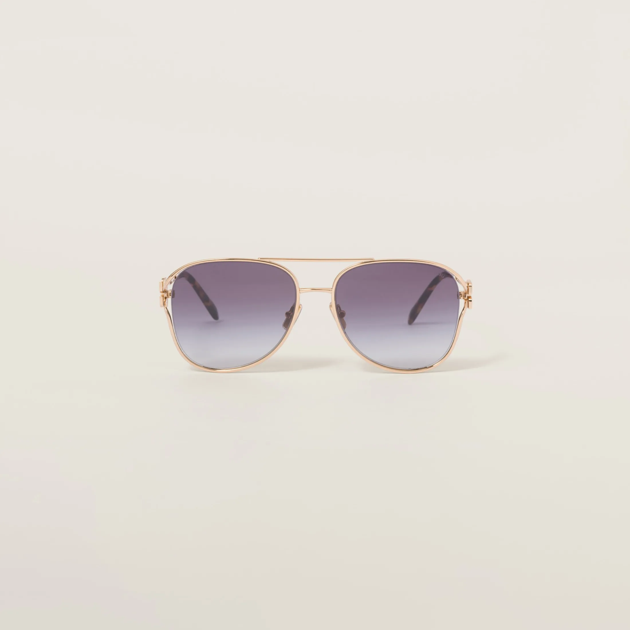 Gradient Smoky Gray Lenses Miu Miu Logo Sunglasses | Miu Miu