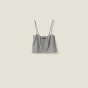 Grey Cashmere And Silk Top | Miu Miu