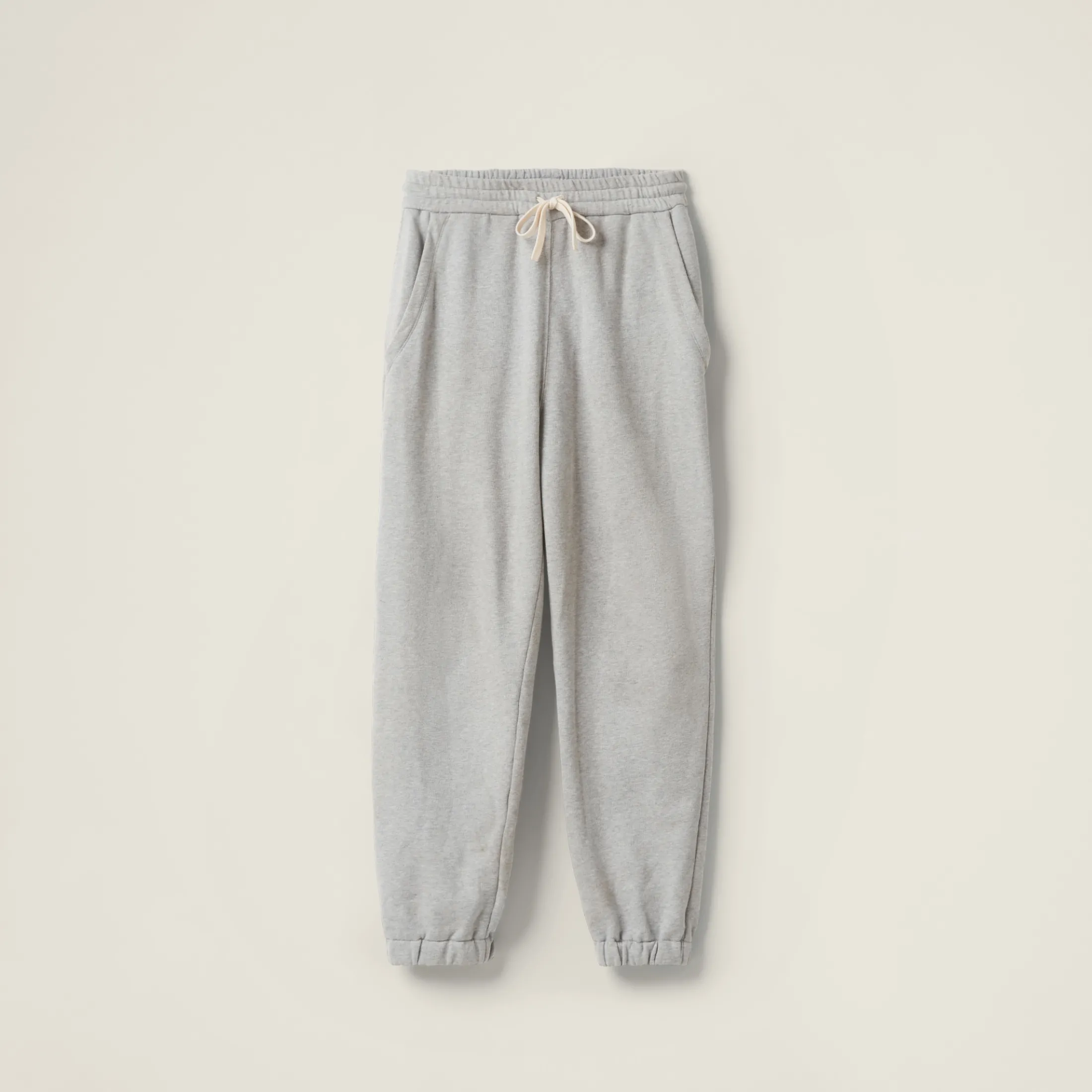 Grey Cotton Fleece Joggers | Miu Miu