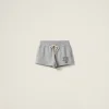 Grey Cotton Fleece Shorts | Miu Miu