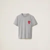Grey Cotton Jersey T-shirt | Miu Miu