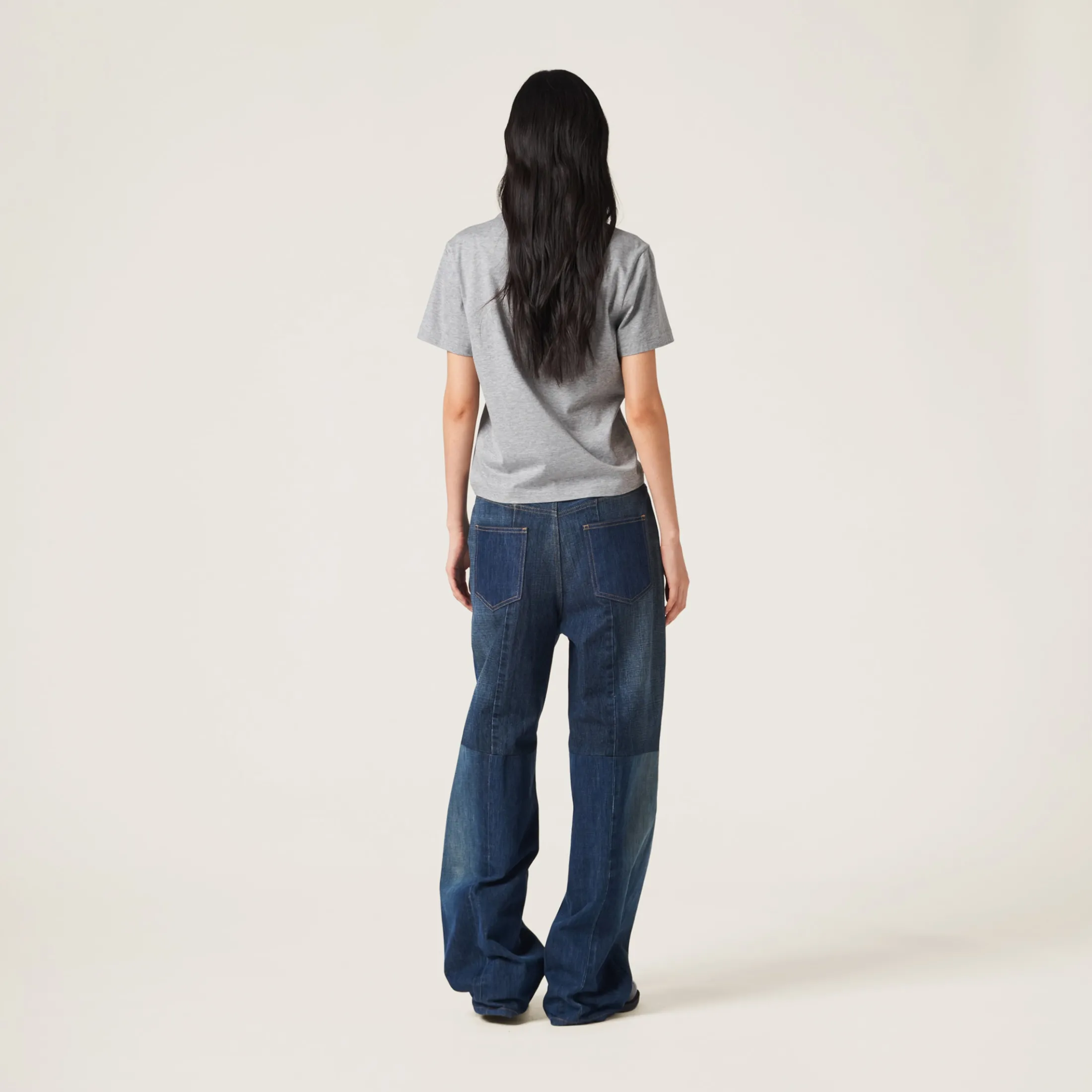 Grey Cotton Jersey T-shirt | Miu Miu