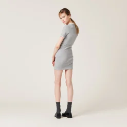 Grey Cotton Mini-dress | Miu Miu