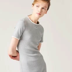Grey Cotton Mini-dress | Miu Miu