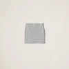 Grey Cotton Skirt | Miu Miu