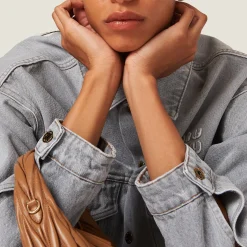 Grey Denim Blouson Jacket | Miu Miu