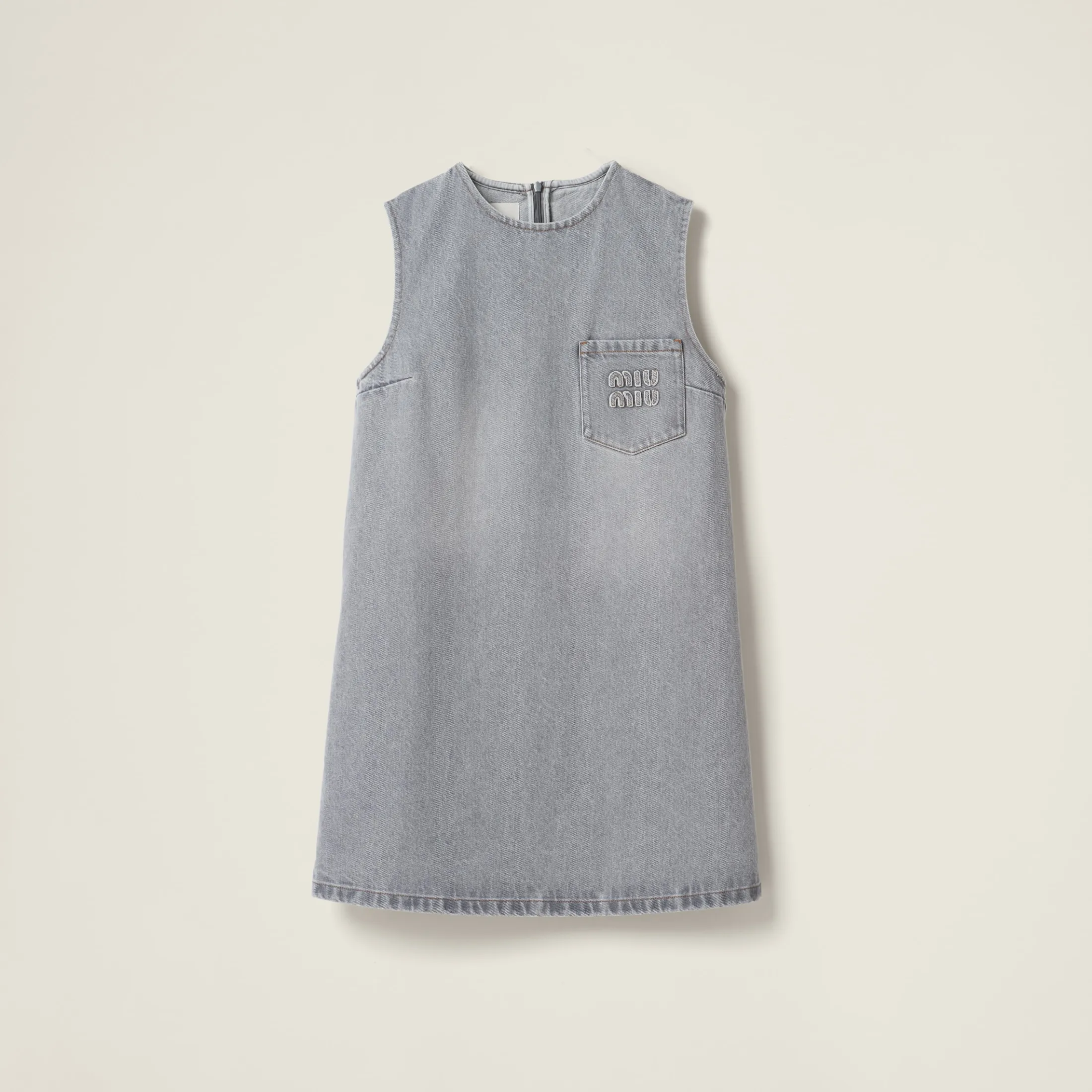 Grey Denim Dress | Miu Miu
